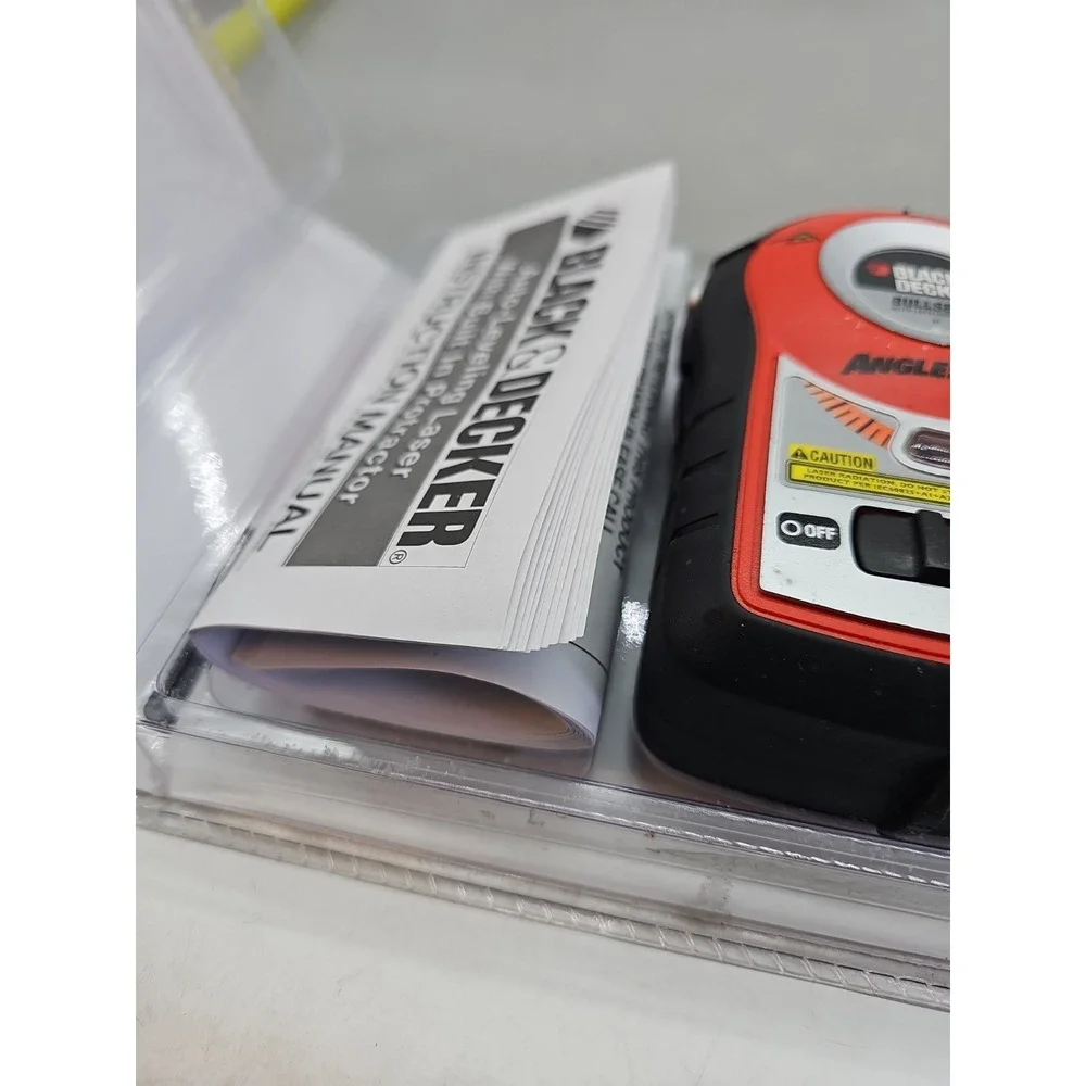 Black+Decker BullsEye BDL170 Self/Auto-Leveling Laser Line Level Tool AnglePro